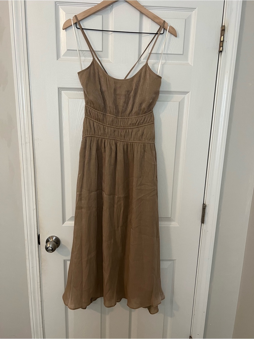 NWOT Anthro Endless Rose Low Back Cross strap Midi Dress XS/S